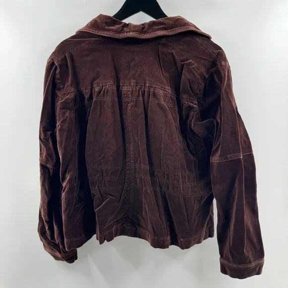 Joan Rivers Brown Textured Button-Up Top Size Large - Picture 5 of 8